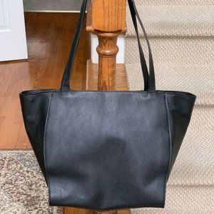 Universal Thread Black Vegan Faux Leather Tote Bag